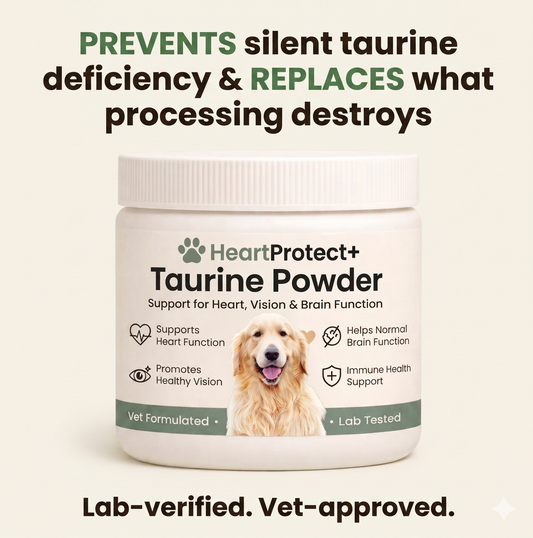 Stop The Decline In Your Dog with HeartProtect+ Taurine Powder